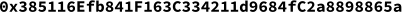0x385116Efb841F163C334211d9684fC2a8898865a